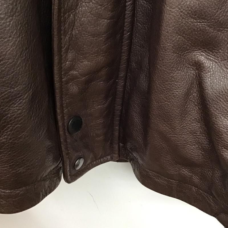 ノーティカ NAUTICA ジャケット、上着 レザージャケット 90s ラムレザー 44 無地 茶 / ブラウン /  メンズ USED 古着 中古 10132035