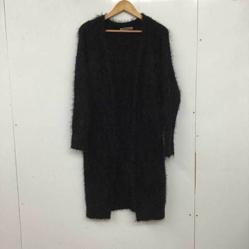 ナイスクラップ NICE CLAUP カーディガン 長袖 無地 黒 / ブラック /  レディース USED 古着 中古 10137474