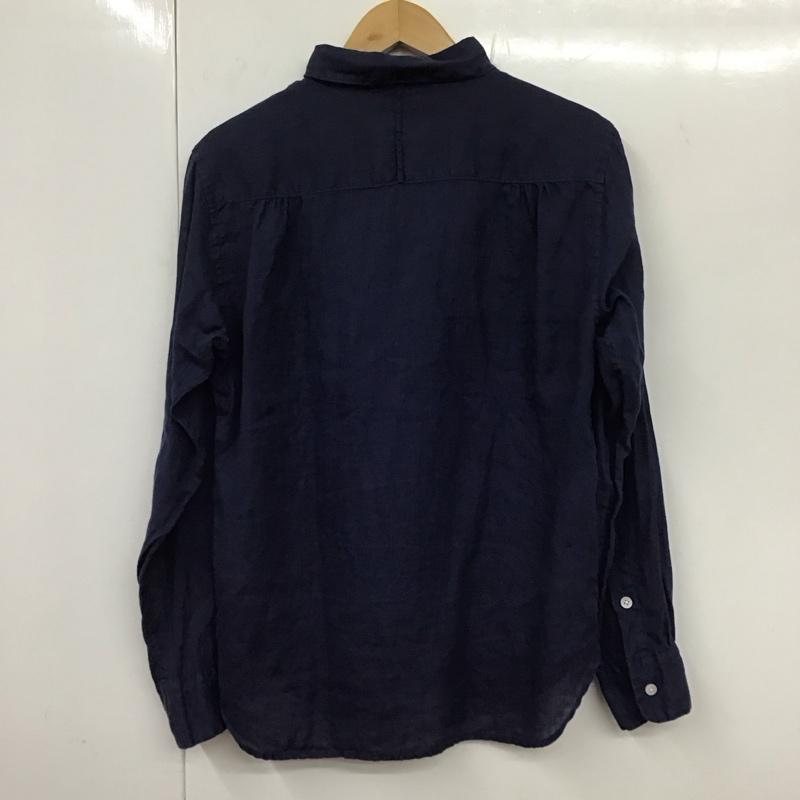 マリネロ MARINERO シャツ、ブラウス 長袖 長袖シャツ 無地シャツ カラーシャツ 1 無地 紺 / ネイビー /  メンズ USED 古着 中古 10131777