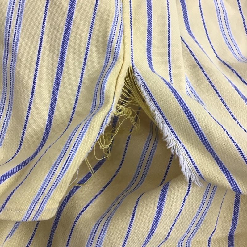 ラルフローレン RALPHLAUREN シャツ、ブラウス 長袖 長袖シャツ ,ストライプシャツ ボタンダウンシャツ カジュアルシャツ ロゴ、文字 X ストライプ 青 / ブルー / X 黄 / イエロー /  メンズ USED 古着 中古 10107096