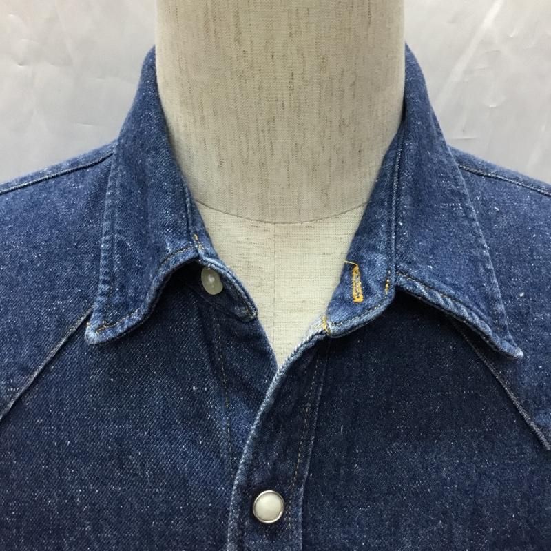 リーバイス Levi s シャツ、ブラウス 長袖 デニムシャツ M 無地 インディゴ / インディゴ /  メンズ USED 古着 中古 10108919