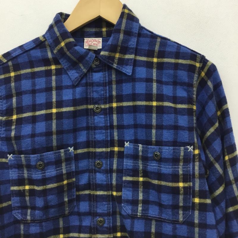 ニールキャサディーレイルロード NEALCASSADYRAILROAD シャツ、ブラウス 長袖 チェック 青 / ブルー /  メンズ USED 古着 中古 10143872