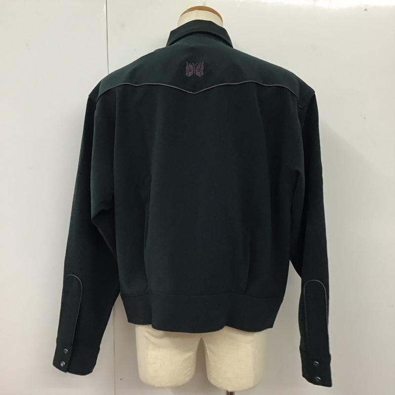 ニードルス Needles ジャケット、上着 ジャケット、ブレザー 長袖ジャケット カラージャケット 長袖シャツ カラーシャツ L ロゴ、文字 黒 / ブラック /  メンズ USED 古着 中古 10119424