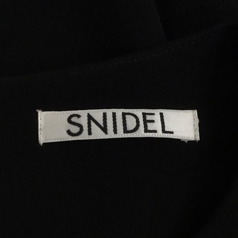 スナイデル SNIDEL ワンピース ひざ丈スカート SWFO185028 スリーブデザインワンピース ボックスワンピース 0 無地 黒 / ブラック /  レディース USED 古着 中古 10122888