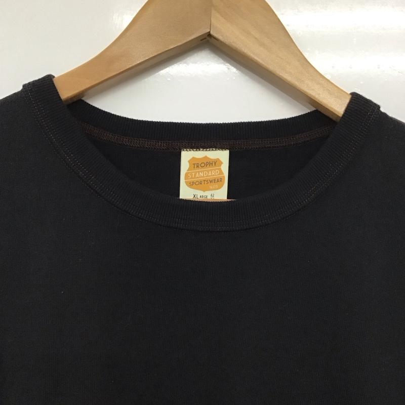 トロフィークロージング TROPHY CLOTHING Tシャツ 半袖 半袖カットソー 無地Tシャツ クルーネックカットソー XL 無地 黒 / ブラック /  メンズ USED 古着 中古 10130135