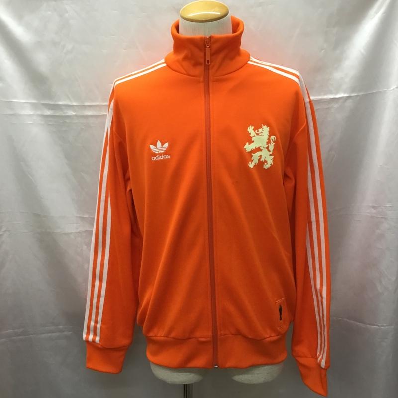 アディダス adidas ジャケット、上着 ジャケット、ブレザー 705766 オランダ代表 トラックジャケット ジップアップジャケット ジャージ ロゴ、文字 橙 / オレンジ /  メンズ USED 古着 中古 10108810