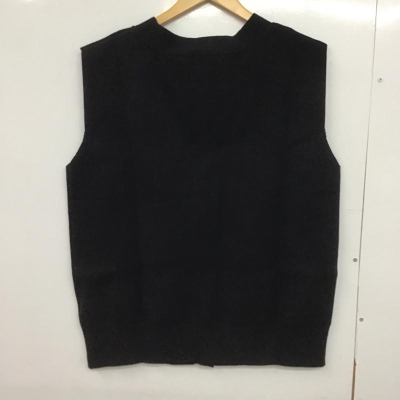 ジーナシス JEANASIS ベスト ベスト FREE 無地 黒 / ブラック /  レディース USED 古着 中古 10148421