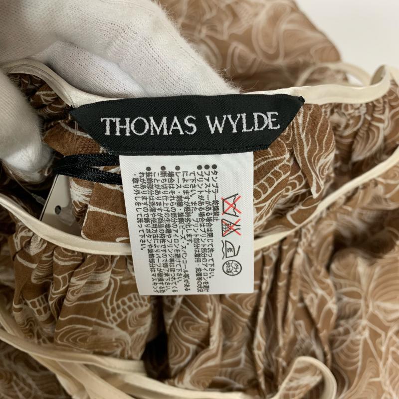 トーマスワイルド THOMAS WYLDE キャミソール キャミソール S 総柄 茶 / ブラウン / X 白 / ホワイト /  レディース USED 古着 中古 10015181