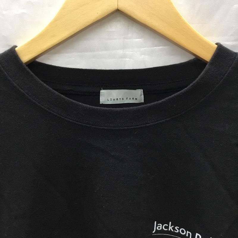 ローリーズファーム LOWRYS FARM Tシャツ 半袖 LF800088TS クルーネック バックプリント jackson pollock M プリント 黒 / ブラック /  メンズ USED 古着 中古 10117780
