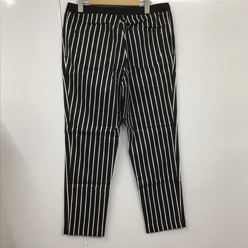 ナノユニバース nano・universe パンツ デニム、ジーンズ ストライプパンツ スリムパンツ ストレッチパンツ カジュアルパンツ M ストライプ 白 / ホワイト / X 黒 / ブラック /  メンズ USED 古着 中古 10107456