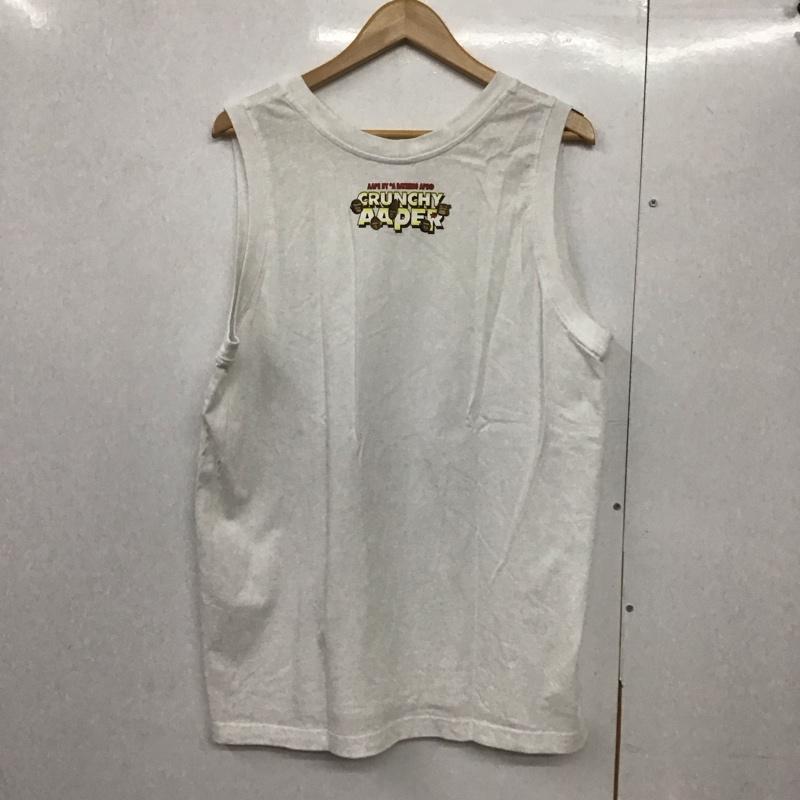 エーエイプバイアベイシングエイプ AAPE BY A BATHING APE タンクトップ タンクトップ タンクトップ ノースリーブカットソー クルーネック L プリント 白 / ホワイト /  メンズ USED 古着 中古 10141937