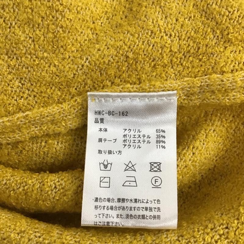チチカカ TITICACA カットソー 長袖 長袖カットソー Vネックカットソー ロングスリーブカットソー FREE 無地 黄 / イエロー /  レディース USED 古着 中古 10116611