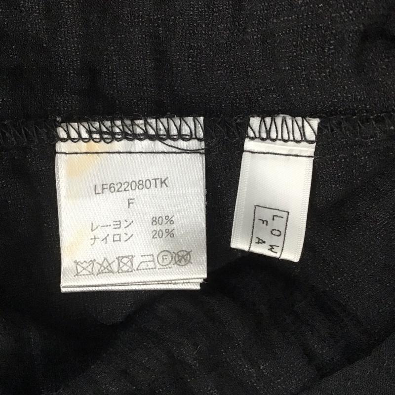 ローリーズファーム LOWRYS FARM カットソー 半袖 lf622080tk 半袖カットソー ワイドネックカットソー フレアカットソー FREE 無地 黒 / ブラック /  メンズ USED 古着 中古 10113046