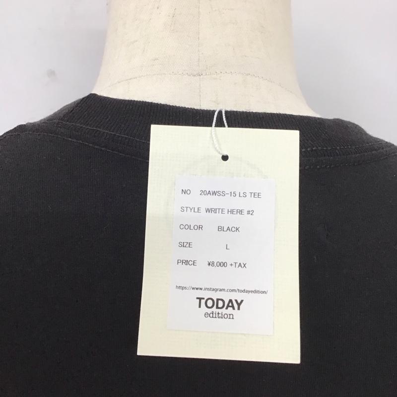 トゥデイエディション TODAY edition Tシャツ 長袖 20AWSS-15 LS TEE ロンT タグ付き ドクロ L ロゴ、文字 黒 / ブラック /  メンズ USED 古着 中古 10112661