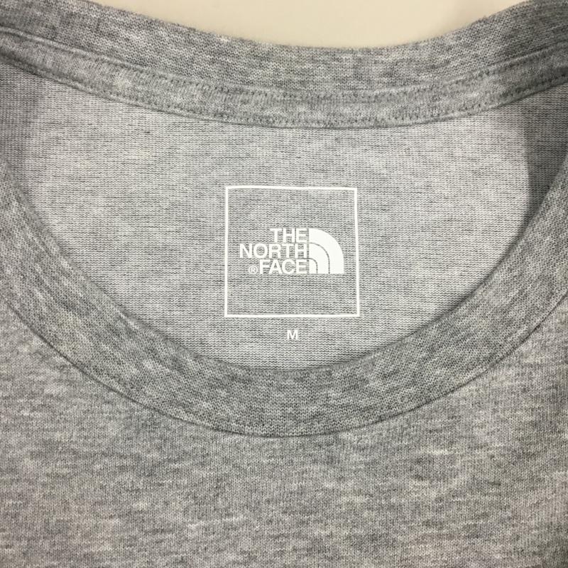 ザノースフェイス THE NORTH FACE Tシャツ 半袖 nt32144 ショートスリーブバックスクエアーロゴティー 半袖カットソー プリントTシャツ M ロゴ、文字 灰 / グレー /  メンズ USED 古着 中古 10122928