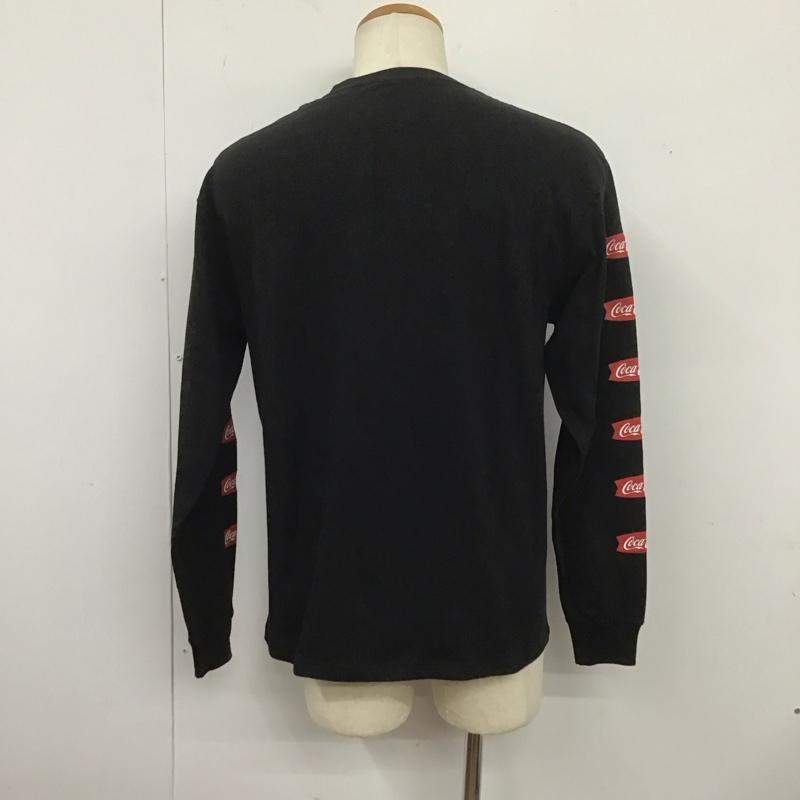 フルーツオブザルーム FRUIT OF THE LOOM カットソー 長袖 長袖カットソー プリントカットソー クルーネック M ロゴ、文字 黒 / ブラック /  メンズ USED 古着 中古 10126425