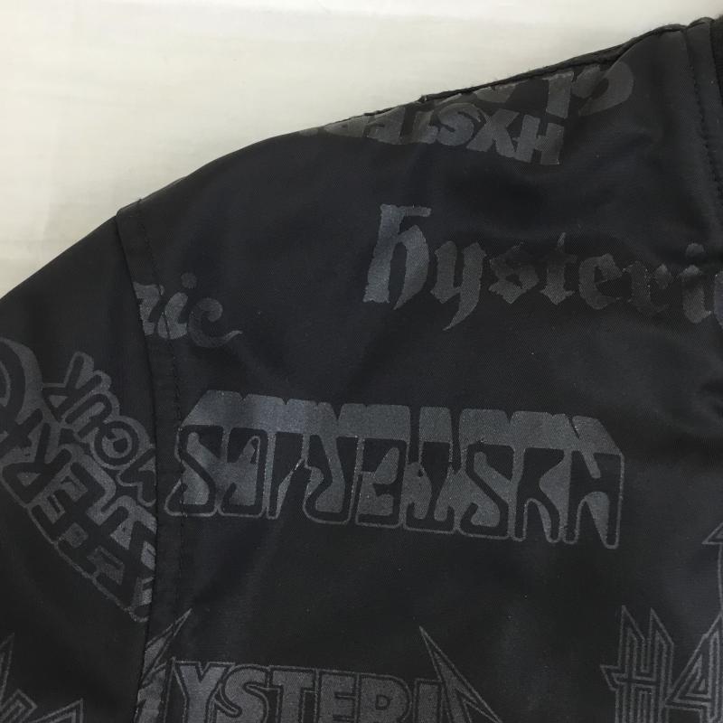 ヒステリックグラマー HYSTERIC GLAMOUR ジャケット、上着 ジャンパー、ブルゾン MA-1 プリマロフト　フライトジャケット L 総柄 黒 / ブラック /  メンズ USED 古着 中古 10135124