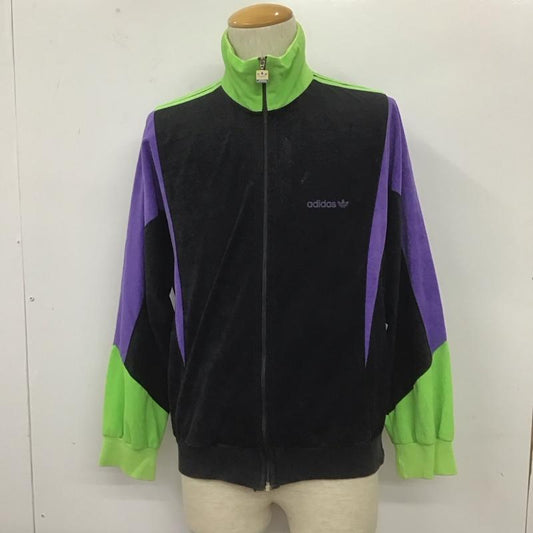 アディダス adidas ジャケット、上着 ジャンパー、ブルゾン ジップアップジャケット ジャージ カジュアルジャケット 古着 70s ventex社 ロゴ、文字 黒 / ブラック / X 紫 / パープル / X 緑 / グリーン /  メンズ USED 古着 中古 10107011