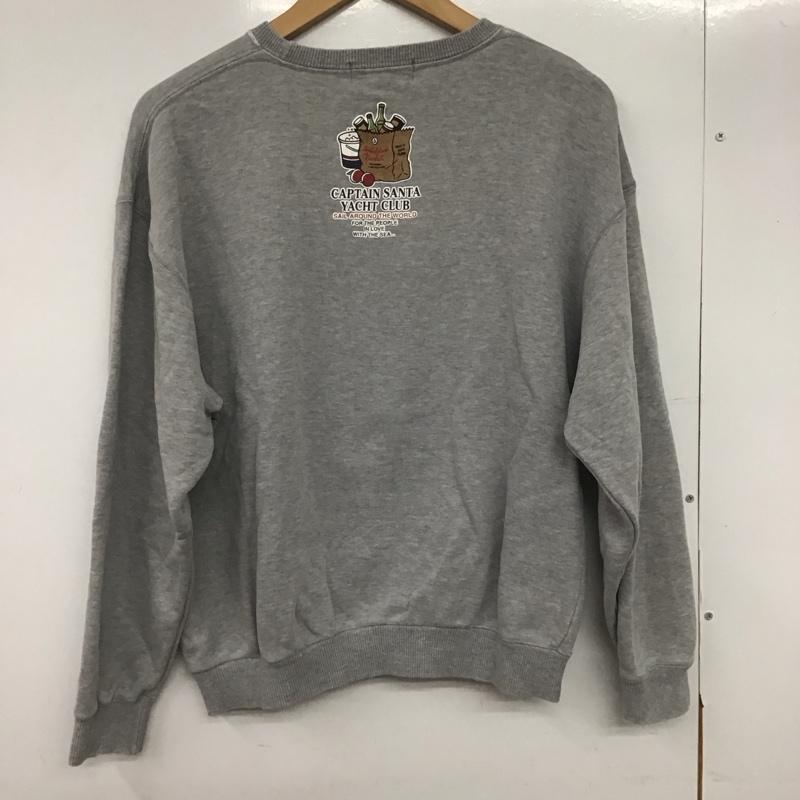 キャプテンサンタ CAPTAINSANTA トレーナー 長袖 M プリント 灰 / グレー /  レディース USED 古着 中古 10146137