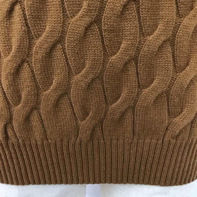 トゥモローランドトリコ TOMORROWLAND tricot ニット、セーター 長袖 63-02-15-02004 ラムウール ケーブル クルーネック タグ付き M  キャメル / キャメル /  メンズ USED 古着 中古 10118340