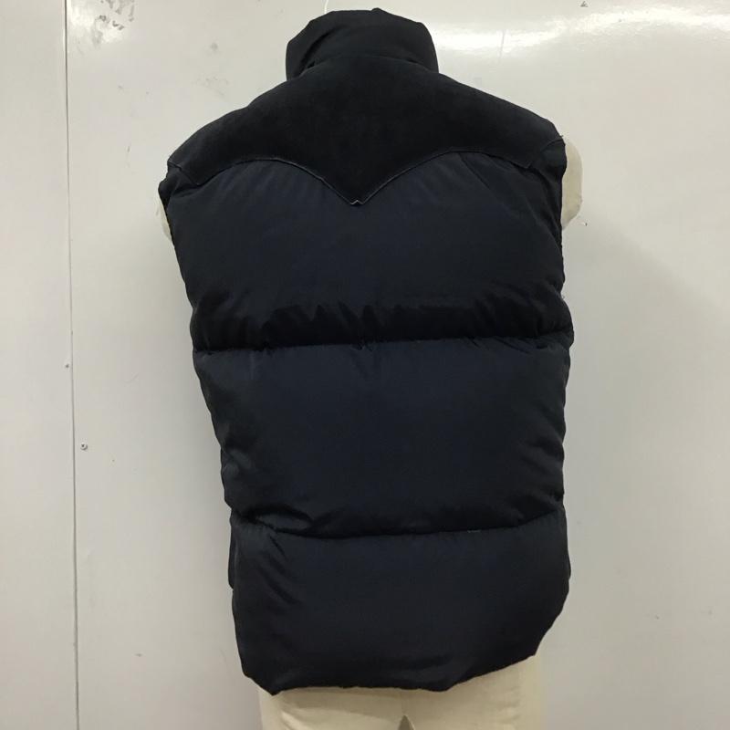 ロッキー マウンテン フェザーベッド Rocky Mountain FeatherBed ベスト ベスト 450-512-01 DOWN VEST ダウンベスト 40 無地 紺 / ネイビー /  メンズ USED 古着 中古 10124528