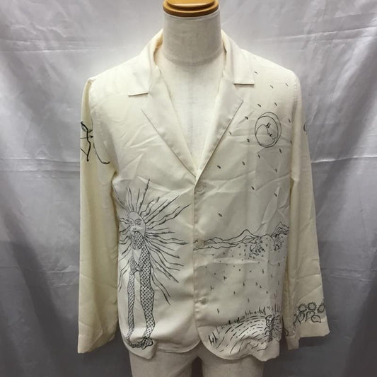 マリーンセル MARINE SERRE シャツ、ブラウス 長袖 長袖シャツ カラーシャツ 長袖カットソー プリントシャツ XS プリント オフホワイト / オフホワイト /  メンズ USED 古着 中古 10111920