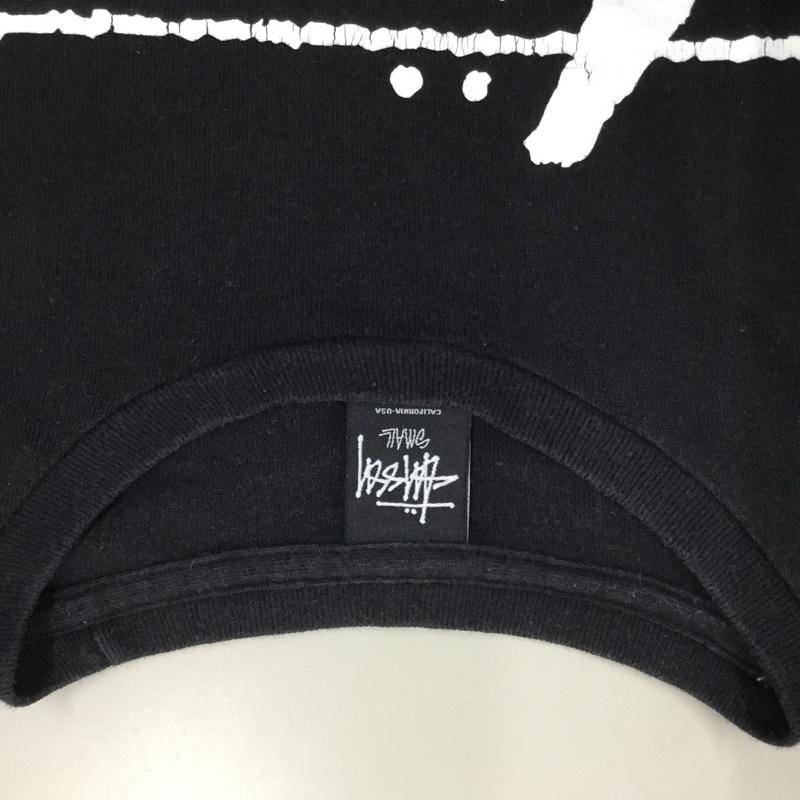 ステューシー STUSSY Tシャツ 半袖 半袖カットソー プリントTシャツ クルーネックカットソー S ロゴ、文字 黒 / ブラック /  メンズ USED 古着 中古 10116727