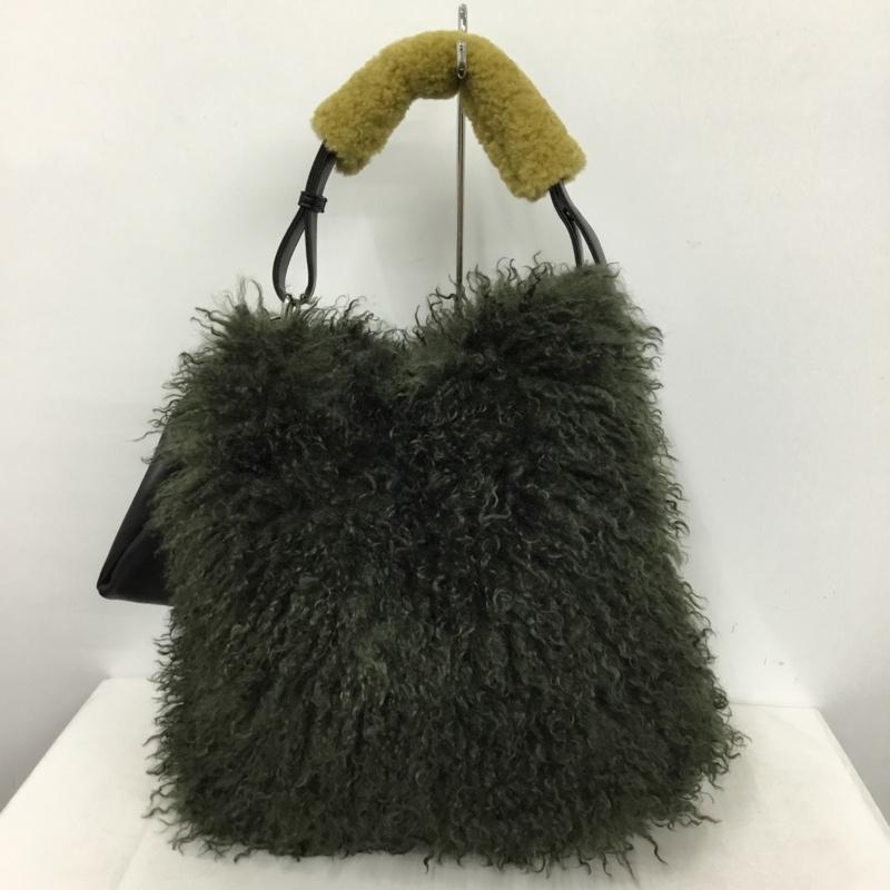 ラディエイト Radiate トートバッグ トートバッグ バイカラーファー ボアハンドバッグ 無地 カーキ / カーキ / X 黄 / イエロー /  レディース USED 古着 中古 10143777