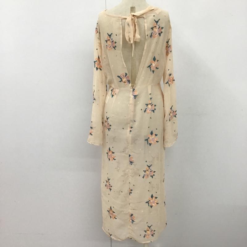 リリー ブラウン Lily Brown ワンピース ロングスカート LWFO161052 クロスステッチ刺繍ロングワンピ 長袖 FREE 刺繍 桃 / ピンク /  レディース USED 古着 中古 10107164