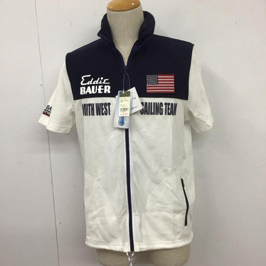 エディーバウアー Eddie Bauer カットソー 半袖 ジップアップ半袖ジャケット 半袖カットソー 半袖スウェット S ロゴ、文字 マルチカラー / マルチカラー /  メンズ USED 古着 中古 10111172