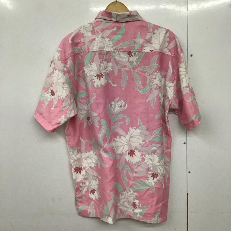 古着 USED シャツ、ブラウス 半袖 半袖シャツ プリントシャツ ポケットシャツ アロハシャツ 90s kahala M プリント 白 / ホワイト / X 桃 / ピンク /  メンズ USED 古着 中古 10141030