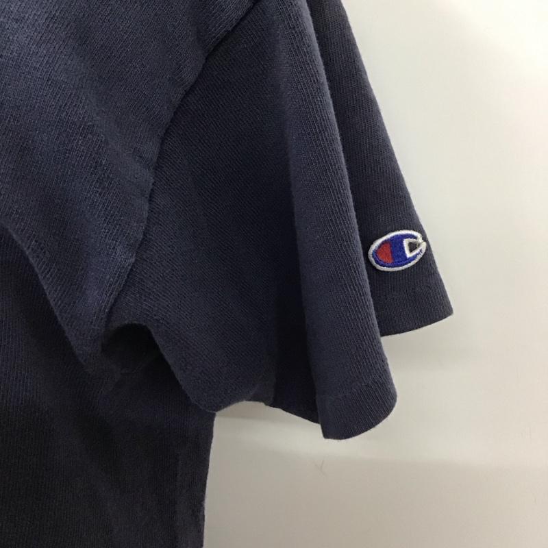 チャンピオン Champion Tシャツ 半袖 クルーネック 80年代 L ワンポイント 紺 / ネイビー /  メンズ USED 古着 中古 10112659