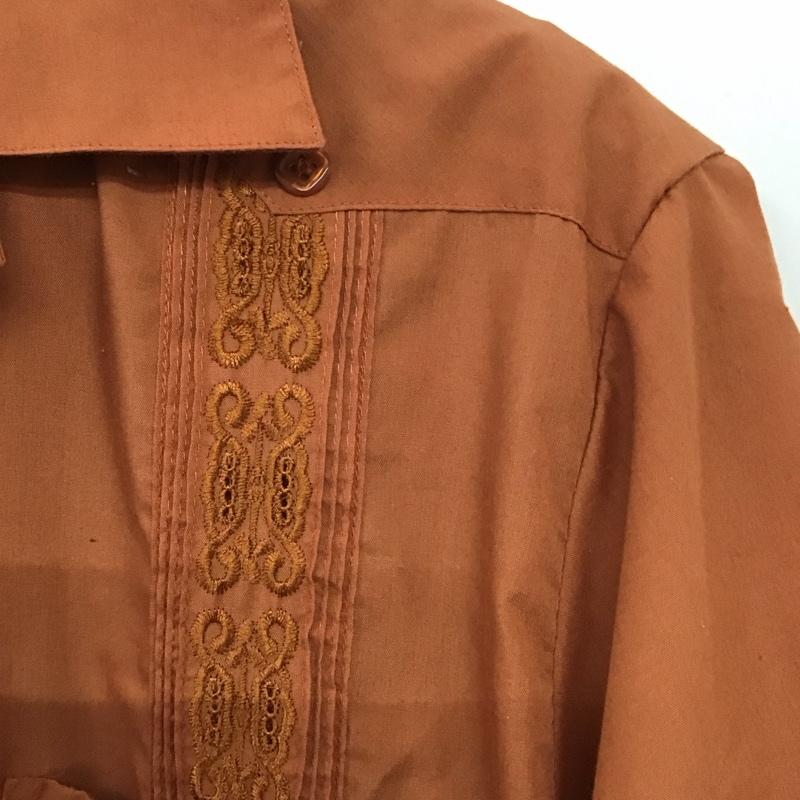 古着 USED シャツ、ブラウス 半袖 半袖シャツ キューバシャツ カジュアルシャツ S 刺繍 橙 / オレンジ /  メンズ USED 古着 中古 10132697