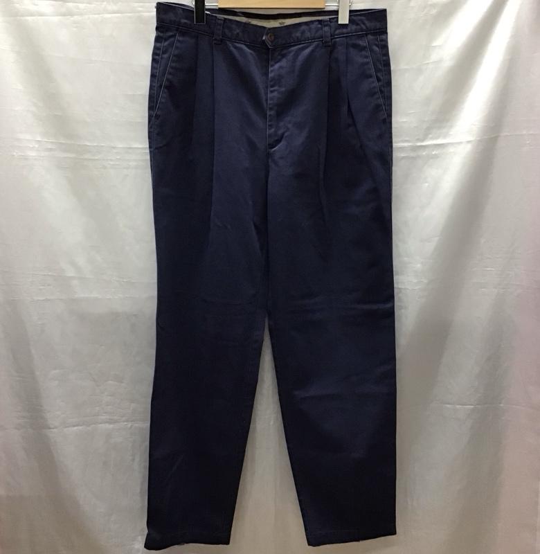 ドッカーズ DOCKERS パンツ ワークパンツ、ペインターパンツ ワークパンツ ワイドパンツ カジュアルパンツ 34 無地 紺 / ネイビー /  メンズ USED 古着 中古 10118538