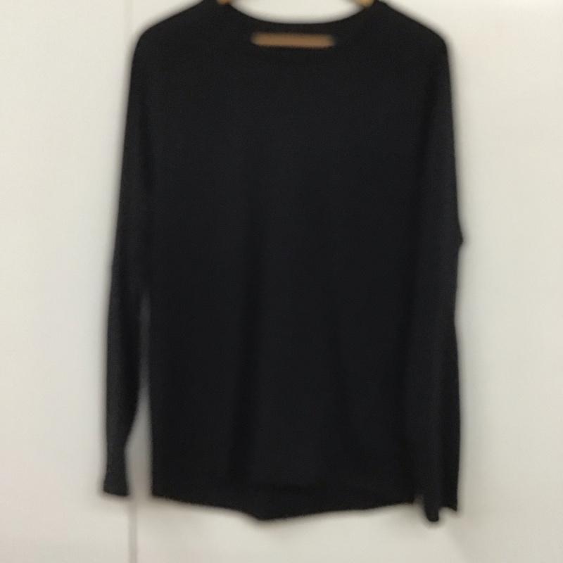 フォーカス FOCUS Tシャツ 長袖 S 無地 黒 / ブラック /  メンズ USED 古着 中古 10128797