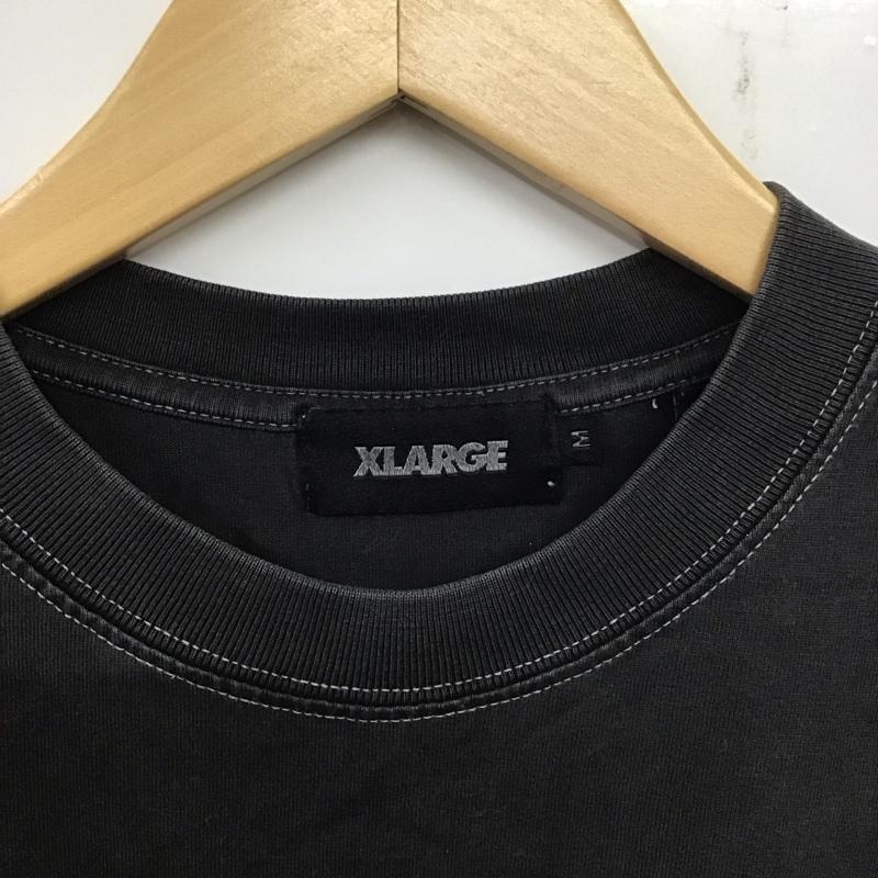 エクストララージ XLARGE カットソー 長袖 長袖カットソー プリントカットソー クルーネック M ロゴ、文字 黒 / ブラック /  メンズ USED 古着 中古 10139556