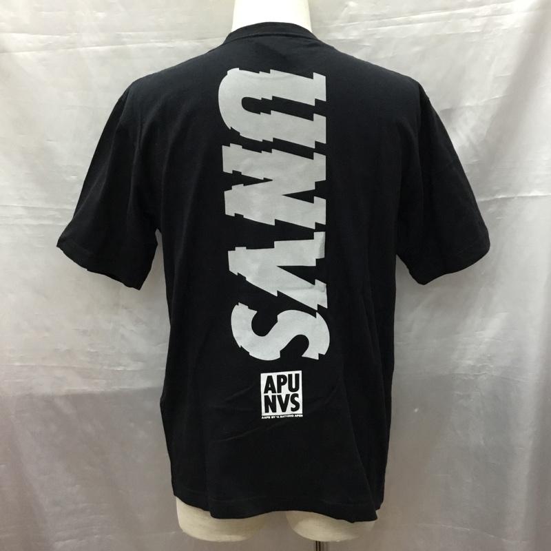 エーエイプバイアベイシングエイプ AAPE BY A BATHING APE Tシャツ 半袖 クルーネック プリント M ロゴ、文字 黒 / ブラック /  メンズ USED 古着 中古 10119802