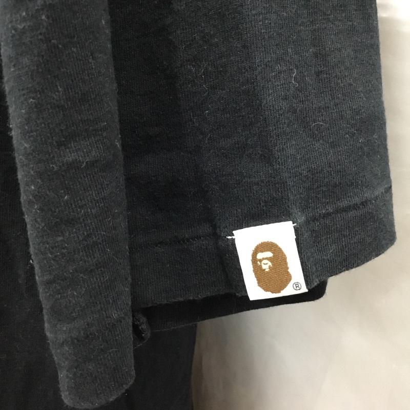 アベイシングエイプ A BATHING APE Tシャツ 半袖 半袖カットソー プリントTシャツ クルーネックカットソー L プリント 黒 / ブラック /  メンズ USED 古着 中古 10116849