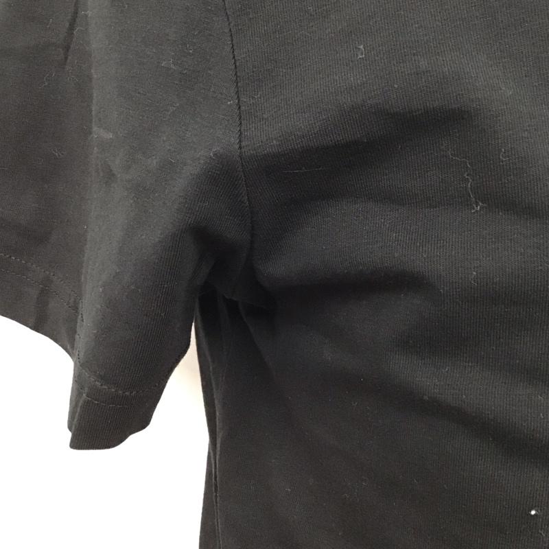 トミーヒルフィガー TOMMY HILFIGER Tシャツ 半袖 半袖カットソー プリントTシャツ Vネックカットソー XL ロゴ、文字 黒 / ブラック /  メンズ USED 古着 中古 10124350