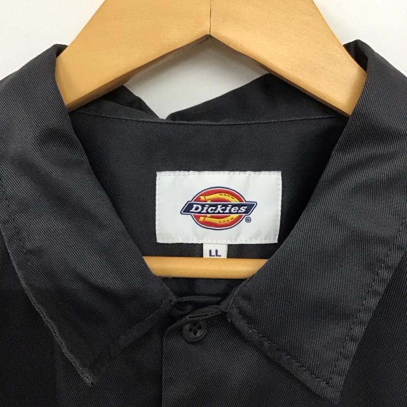 ディッキーズ Dickies シャツ、ブラウス 半袖 半袖シャツ 無地シャツ ポケットシャツ LL 無地 ダークグレー / ダークグレー /  メンズ USED 古着 中古 10146636