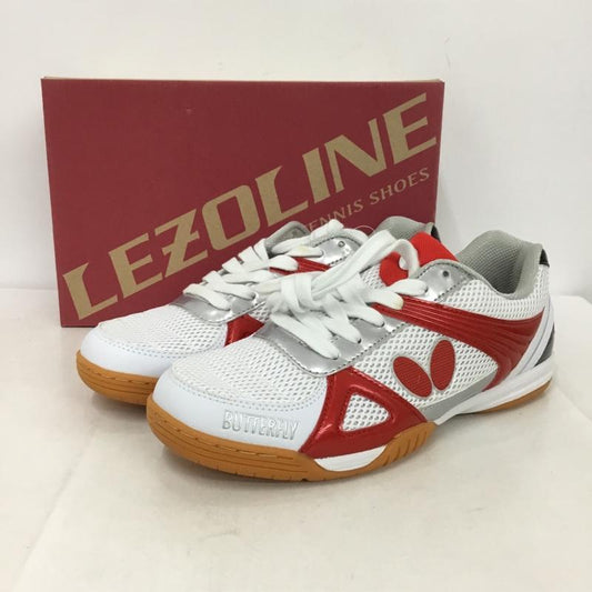 バタフライ BUTTERFLY スニーカー スニーカー NXB1301 93600 レゾライン トライネックス 卓球シューズ 25cm 箱有 25.0cm ロゴ、文字 白 / ホワイト / X 黒 / ブラック / X 赤 / レッド / X 銀 / シルバー /  レディース USED 古着 中古 10147931