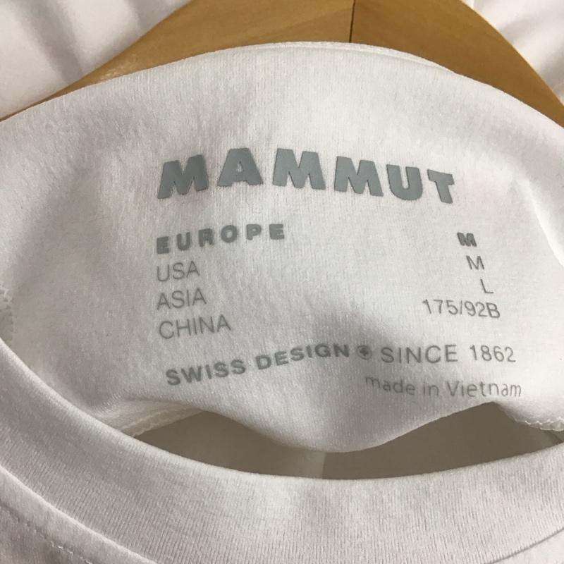 マムート Mammut カットソー 長袖 長袖カットソー プリントカットソー クルーネック M ロゴ、文字 白 / ホワイト /  メンズ USED 古着 中古 10149001