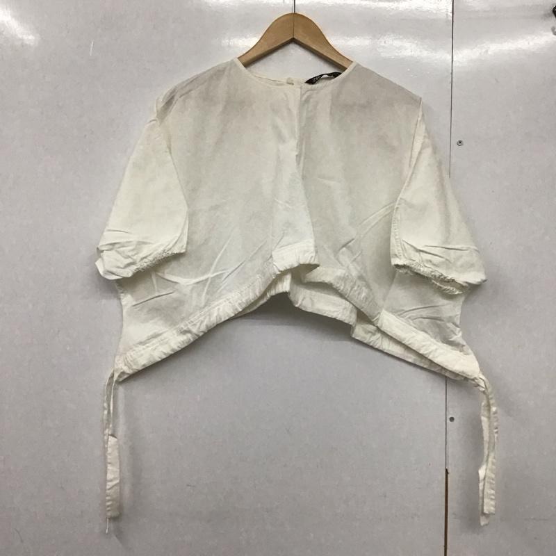 ザラ ZARA カットソー 半袖 半袖カットソー 無地Tシャツ クルーネックカットソー L 無地 白 / ホワイト /  レディース USED 古着 中古 10143831