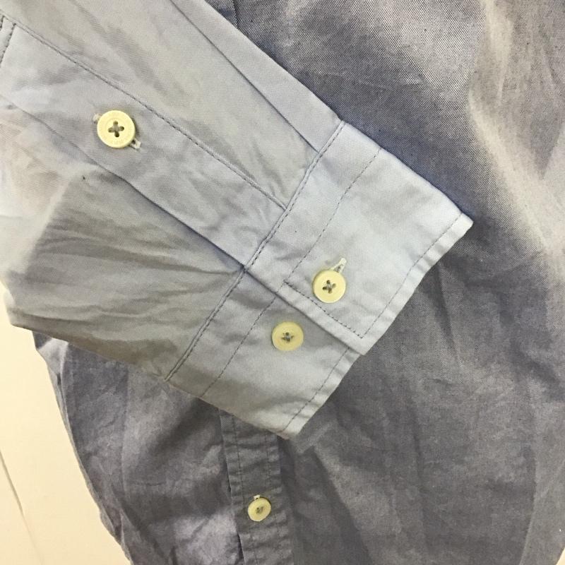 バーバリーブラックレーベル BURBERRY BLACK LABEL シャツ、ブラウス 長袖 長袖シャツ カラーシャツ ポケットシャツ 長袖カットソー 3 ロゴ、文字 水色 / ライトブルー /  メンズ USED 古着 中古 10114629