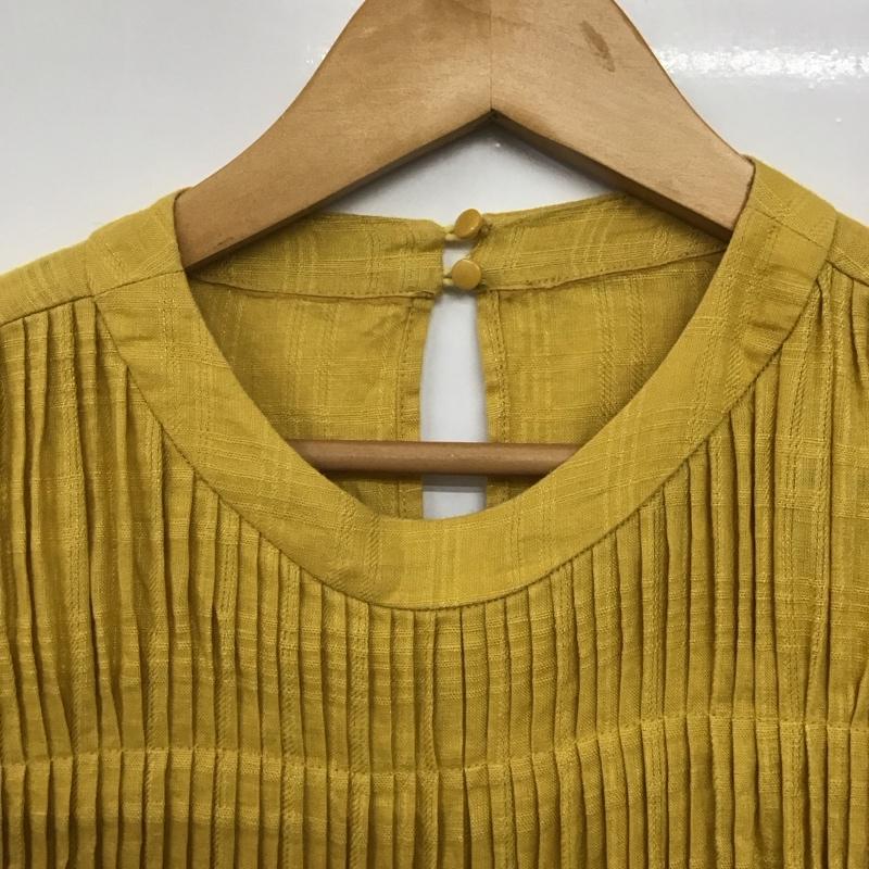 ミラオーウェン Mila Owen ワンピース ロングスカート 09WF0212006 ピンタック ボリュームスリーブ 1 チェック マスタード / マスタード /  レディース USED 古着 中古 10142279