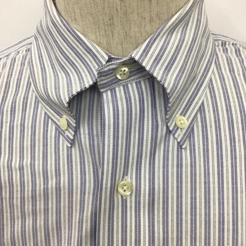 ブルックスブラザーズ BROOKS BROTHERS シャツ、ブラウス 長袖 長袖シャツ カジュアルシャツ カラーシャツ ストライプシャツ ストライプ 白 / ホワイト / X 水色 / ライトブルー /  メンズ USED 古着 中古 10111265