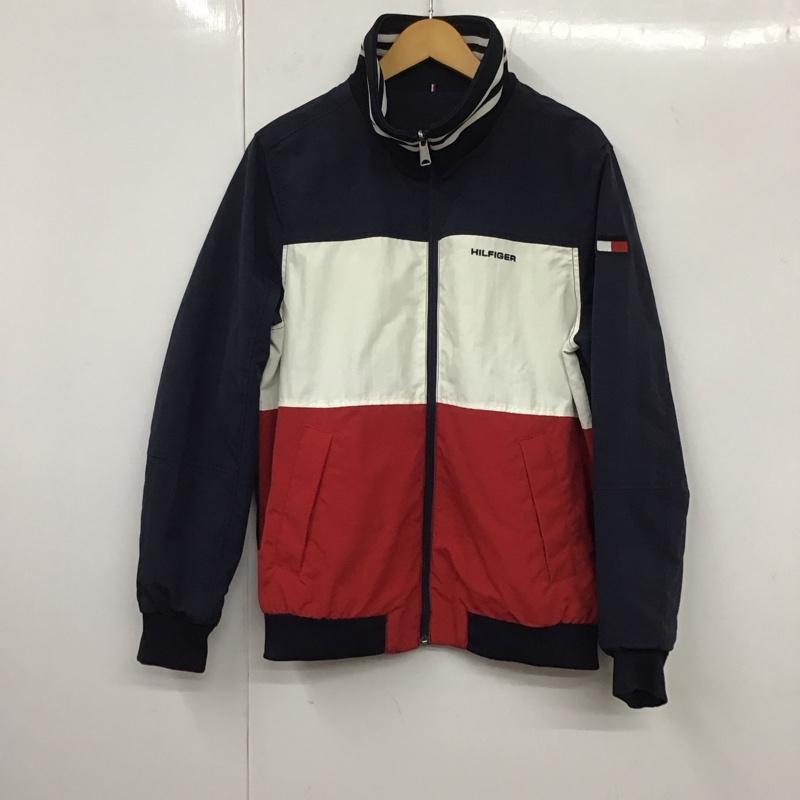 トミーヒルフィガー TOMMY HILFIGER ジャケット、上着 ジャンパー、ブルゾン ジップアップジャケット スタンドネック アウター リバーシブル S ロゴ、文字 白 / ホワイト / X 赤 / レッド / X 紺 / ネイビー /  メンズ USED 古着 中古 10131638