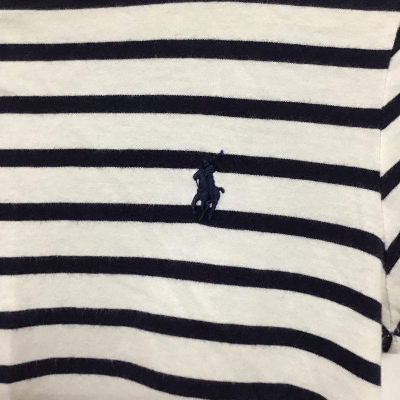 ポロラルフローレン POLO RALPH LAUREN Tシャツ 半袖 M ボーダー柄 白 / ホワイト / X 紺 / ネイビー /  レディース USED 古着 中古 10133803