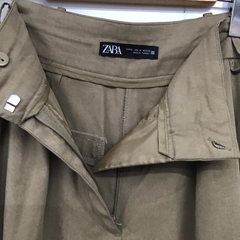 ザラ ZARA パンツ スラックス 1608/035/704 M 無地 茶 / ブラウン /  レディース USED 古着 中古 10134676