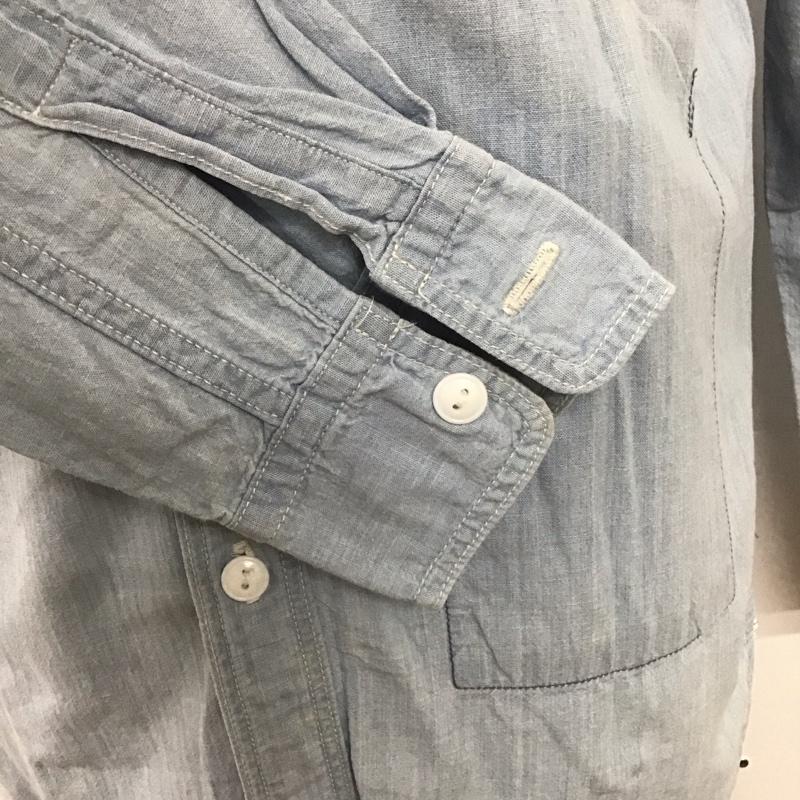 リーバイス Levi s シャツ、ブラウス 長袖 長袖シャツ カラーシャツ ポケットシャツ 長袖カットソー デニムシャツ M ロゴ、文字 インディゴ / インディゴ /  メンズ USED 古着 中古 10124101